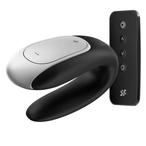 Vibratoare Duble, Vibrator Pentru Cupluri Double Fun, Negru, pasiune.ro
