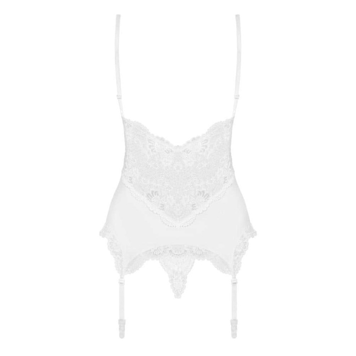 Corset Dantela Si Chilotei Sexy, Alb, S/m 4