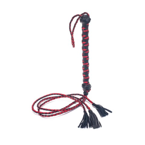 Devil Sticks, Bici Cu Snururi Impletite, Negru + Rosu, 76 Cm, pasiune.ro