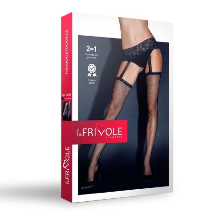 Ciorapi Cu Portjartiera Lefrivole Black 2