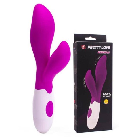 Pretty Love, Vibrator Rabbit Newman, Violet, 20 Cm, pasiune.ro