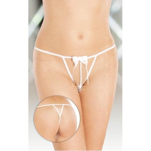 decupati, Chilotei Sexy Decupati Cu Perle, Alb, S/l, pasiune.ro