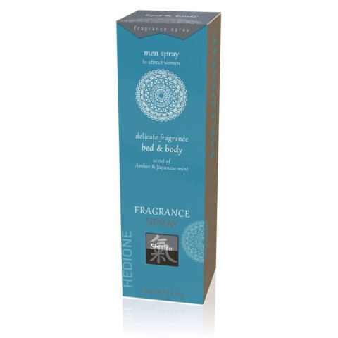 Shiatsu, Spray Afrodisiac Bed + Body Pentru Femei, Ambra + Menta Japoneza, 100 Ml, pasiune.ro