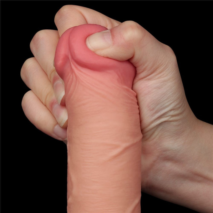 Dildo Realistic Sliding Skin Dual Layer Ii, Natural, 20 Cm 9