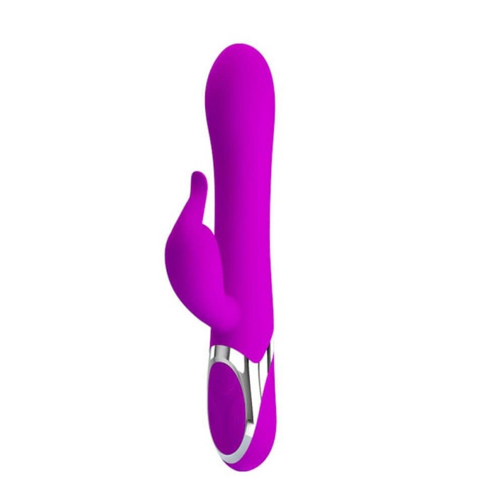Vibrator Rabbit Cu Cap Gonflabil Neil, Mov, 23 Cm 7