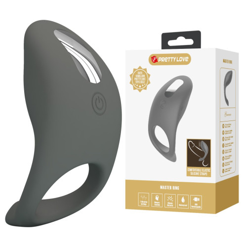 inel, Inel Penis Cu Vibratii Master Ring Ii, Cenusiu, pasiune.ro