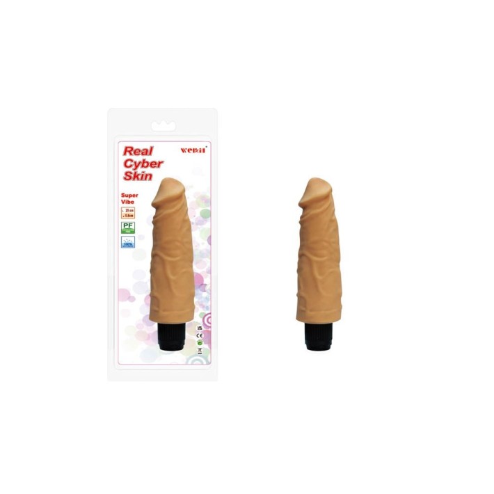 Vibrator Clasic Super Vibe Real Cyber Skin No. 2, Natural, 23 Cm 3