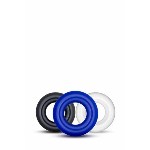 Blush, Set 3 Inele Penis Stay Hard Donut Rings, Multicolor, pasiune.ro