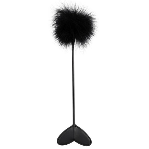 Fetish SM, Stimulator Cu Puf, Negru, 25 Cm, pasiune.ro