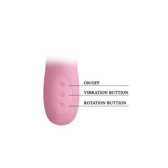 Vibrator Rabbit Cu Rotatii Truman, Roz, 23.5 Cm 3