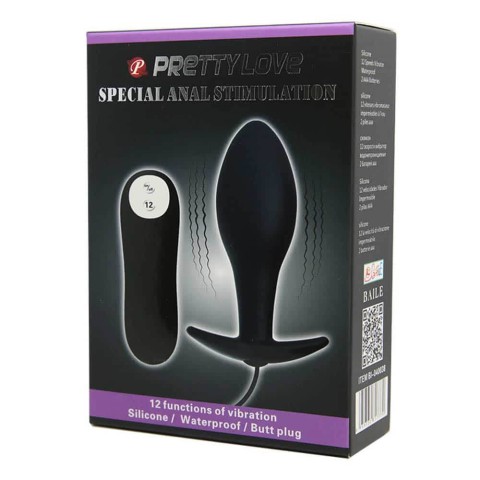 Dopuri Anale, Dop Anal Cu Vibratii, Negru, 8.5 Cm, pasiune.ro