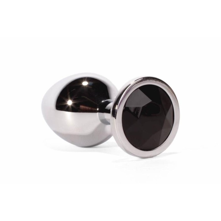 Dop Anal Cu Bijuterie Secret Shade Metal L, Argintiu + Negru, 9.5 Cm 7