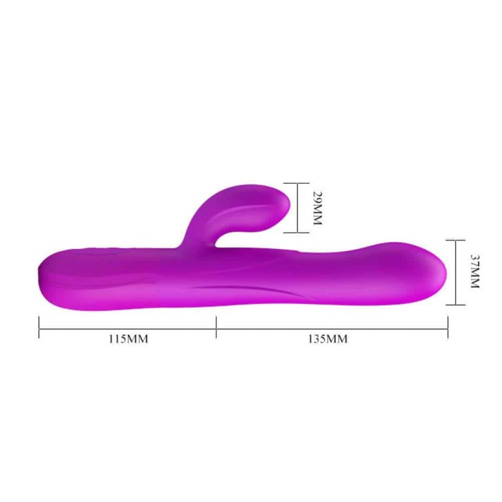Vibrator Rabbit Gonflabil Douglas, Violet, 25 Cm 2