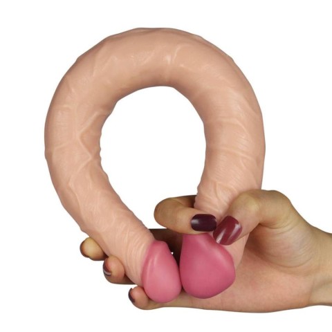 Dildouri Duble, Dildo Realistic Dubla Penetrare Ladykiller, Natural, 35.5 Cm, pasiune.ro