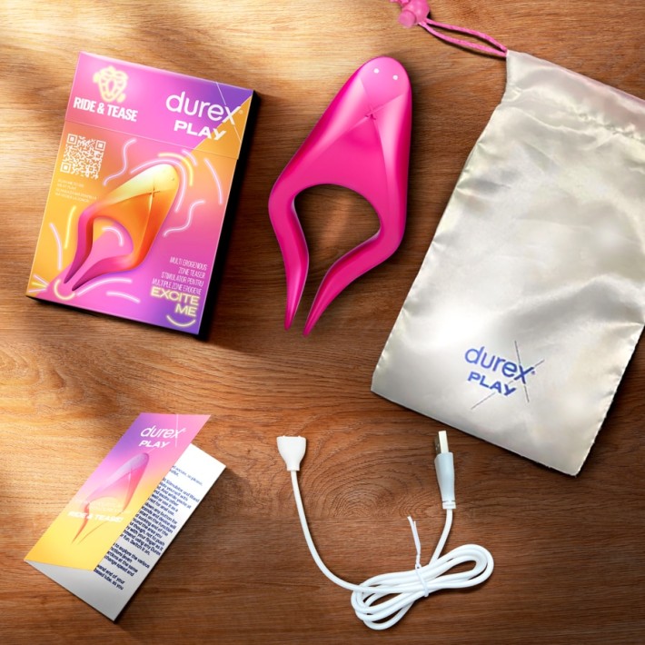 Vibrator Cuplu Durex Ride & Tease - Stimulator Pentru Multiple Zone Erogene  10