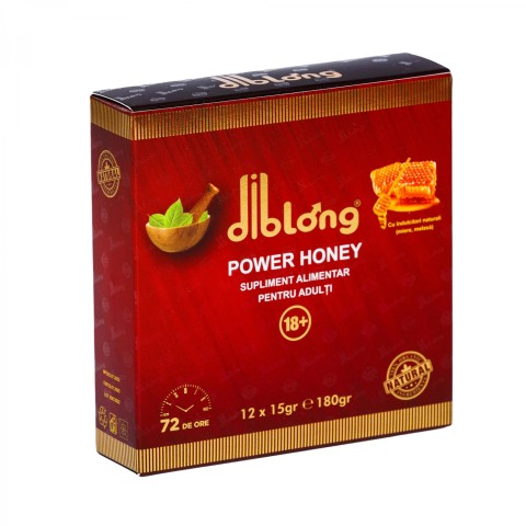 Diblong, Miere Afrodisiac Diblong Power Honey, Unisex, 12 Plicuri X 15 G, pasiune.ro
