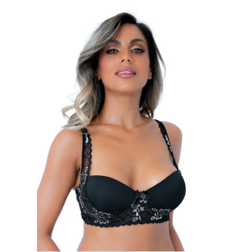 sutien, Sutien Cu Push-up Si Dantela Negru Balconette Daring Intimates, pasiune.ro