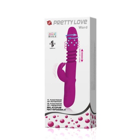 oua, Vibrator Special Cu Rotatii Si Up-down Ward, Violet, 26 Cm, pasiune.ro