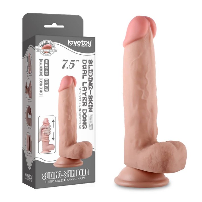 Dildo Realistic Sliding Skin, Natural, 19 Cm 3