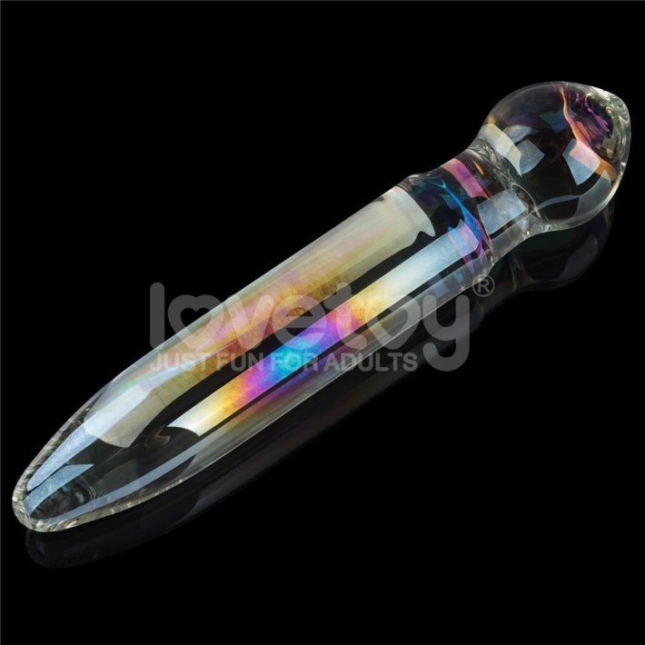 Dildo Sticla Twilight Gleam Glass Dildo- Prism Glass, Transparent, 18 Cm 7