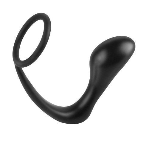 crema, Inel Penis Si Dop Anal Ass Gasm Cockring, Negru, pasiune.ro
