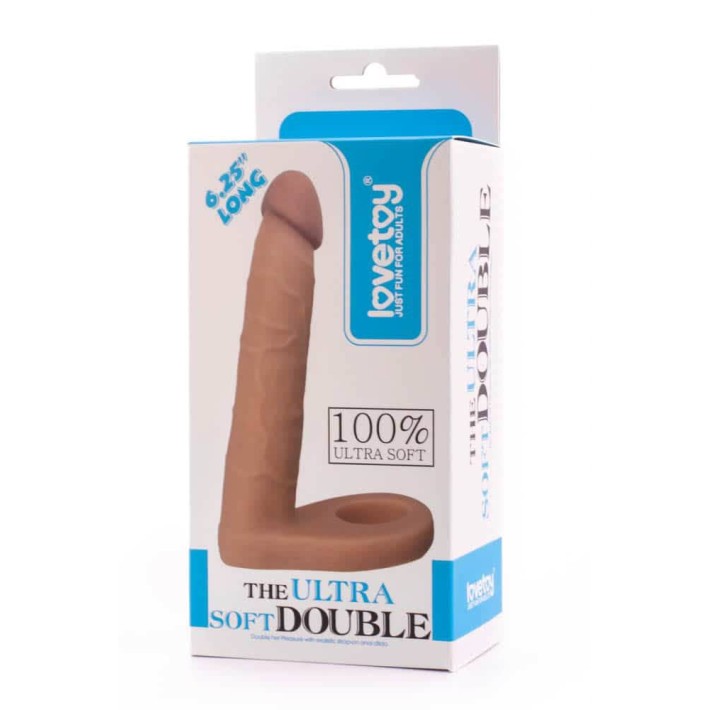 Strap On Anal The Ultra Soft Double, Natural, 15 Cm 6