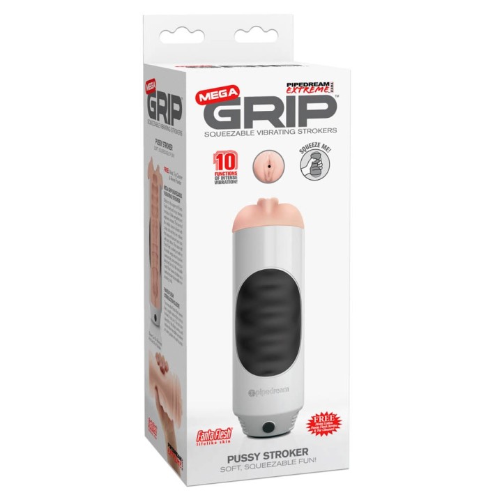 Masturbator Mega Grip Vibrating Stroker Pussy 4