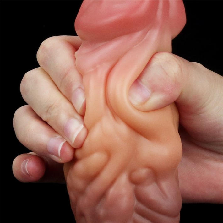 Dildo Clasic Dual-layered Platinum Silicone Plug, Natural, 17.8 Cm 4