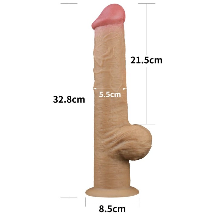 Dildo Realistic Cu Ventuza Handle Cock, Natural, 31.5 Cm 8