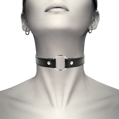 accesoriu, Colier Din Piele Vegana Coquette Cu Accesoriu Cerc, pasiune.ro