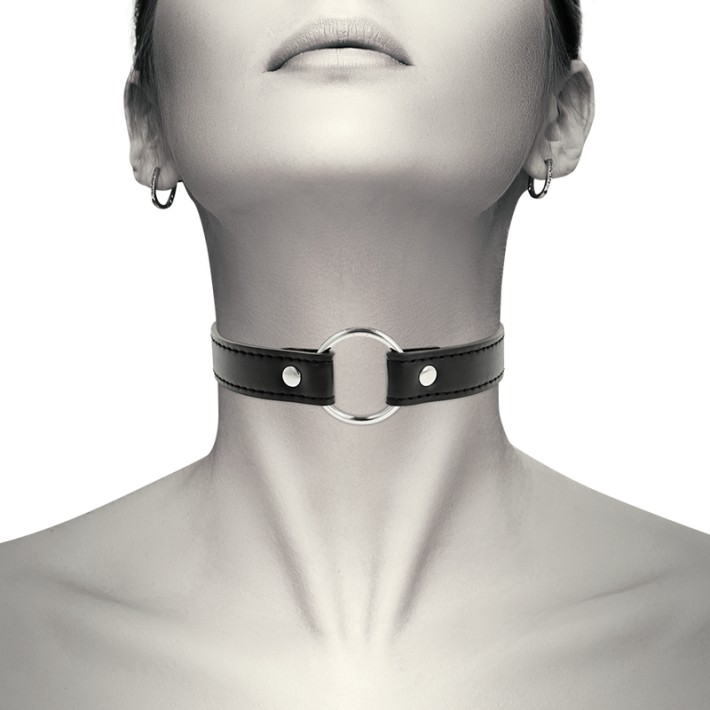 Colier Din Piele Vegana Coquette Cu Accesoriu Cerc 2