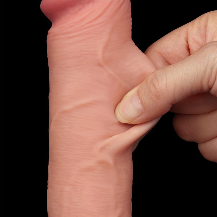 Dildo Realistic Sliding Skin Dual Layer Ii, Natural, 20 Cm 8