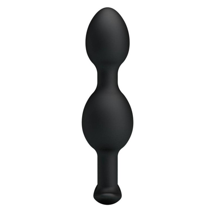 Dop Anal Heavy Balls Silicone Butt Plug 3, Negru, 10.5 Cm 2
