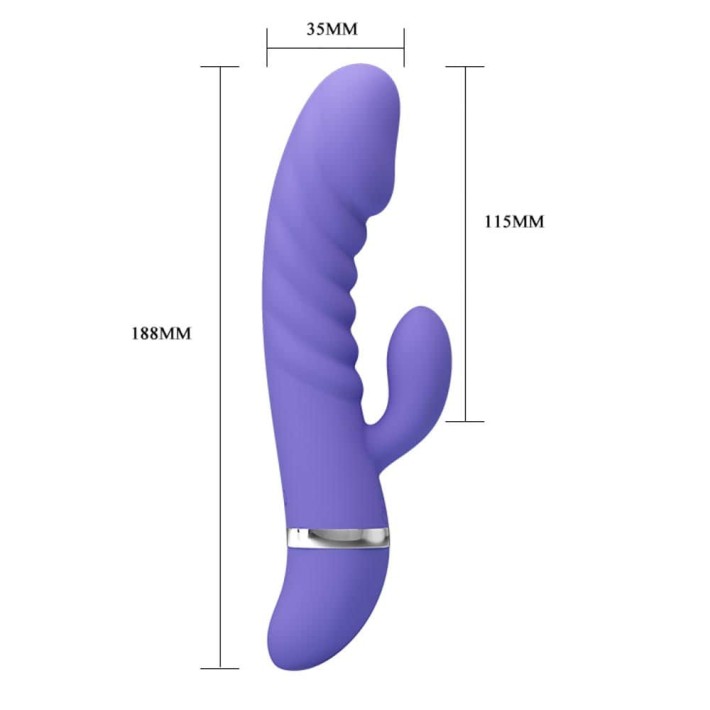 Vibrator Rabbit Tracy, Albastru, 18.5 Cm 8