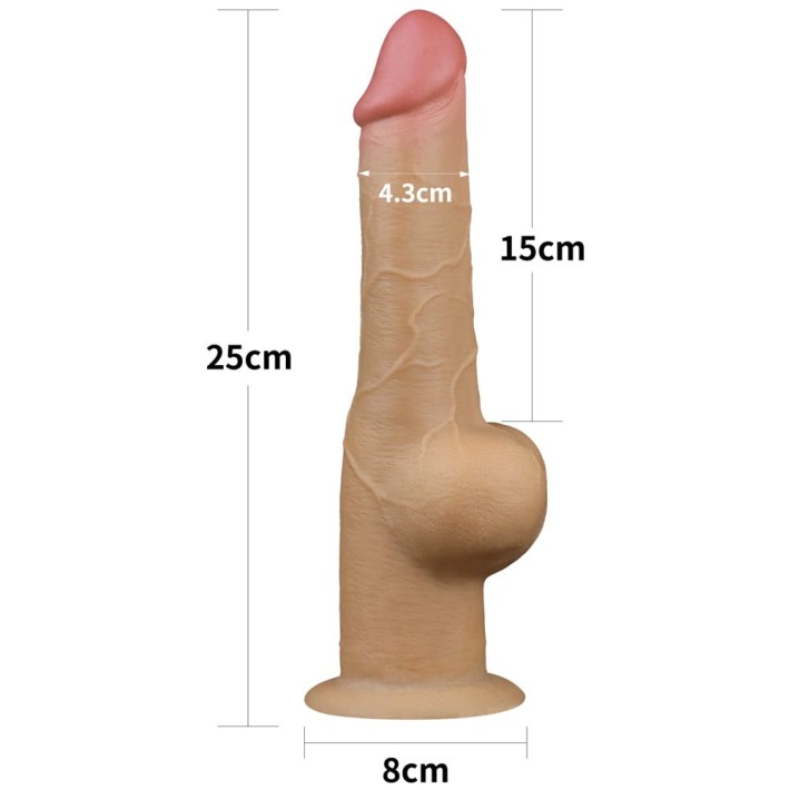 Dildo Realistic Cu Ventuza Handle Cock, Natural, 25 Cm 7