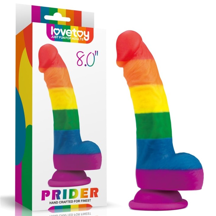 Dildo Clasic Cu Ventuza Prider, Multicolor, 20.5 Cm 6