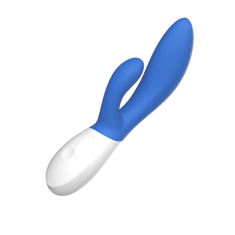 stimulator, Vibrator Rabbit Ina 2, Albastru, 20 Cm, pasiune.ro