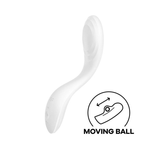 pleasure, Vibrator Punctul G Rrrolling Pleasure, Alb, 22 Cm, pasiune.ro