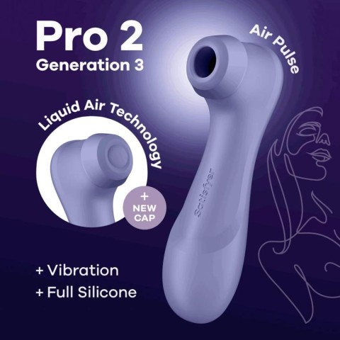 Vibratoare Clitoridiene, Vibrator Clitoridian Pro 2 Generation 3 Liquid Air, Lila, pasiune.ro