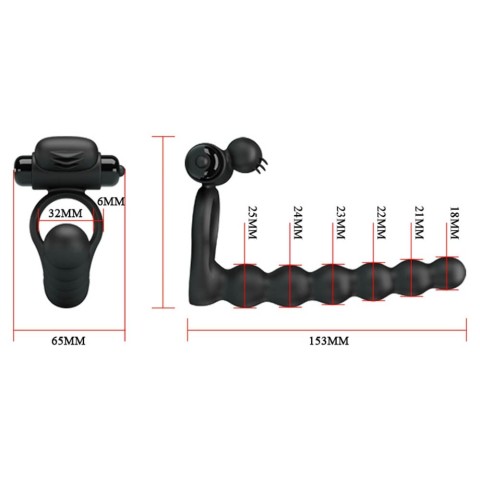 Inele penis, Inel Penis Cu Vibratii/strap-on Pentru Barbati Hercules Penis Sheath Iii, Negru, 15 Cm, pasiune.ro