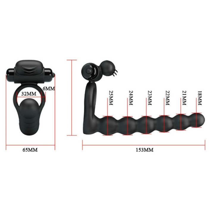 Inel Penis Cu Vibratii/strap-on Pentru Barbati Hercules Penis Sheath Iii, Negru, 15 Cm 2