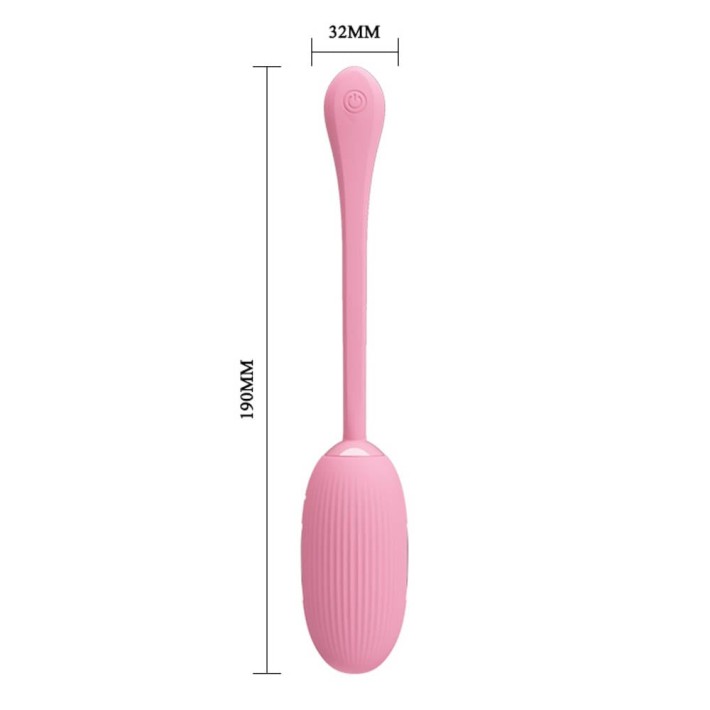 Ou Vibrator Doreen Electro Fun + App, Roz Pudrat, 19 Cm 6