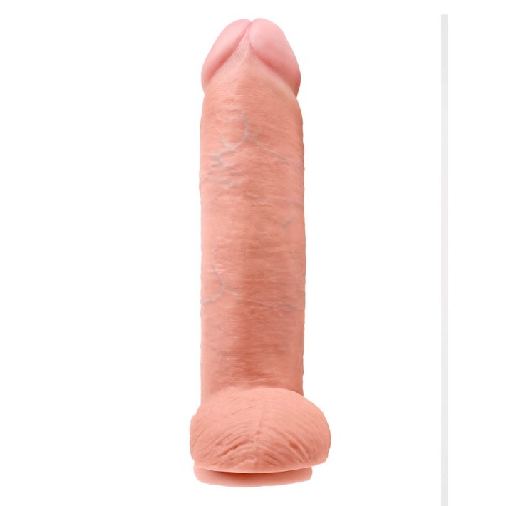 Dildo Clasic Cu Testicule King Cock, Natural, 30 Cm 7