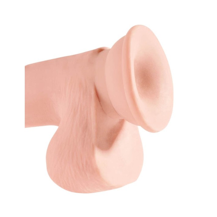 Dildo Clasic Cu Testicule King Cock Plus Triple Density, Natural, 16.5 Cm 3