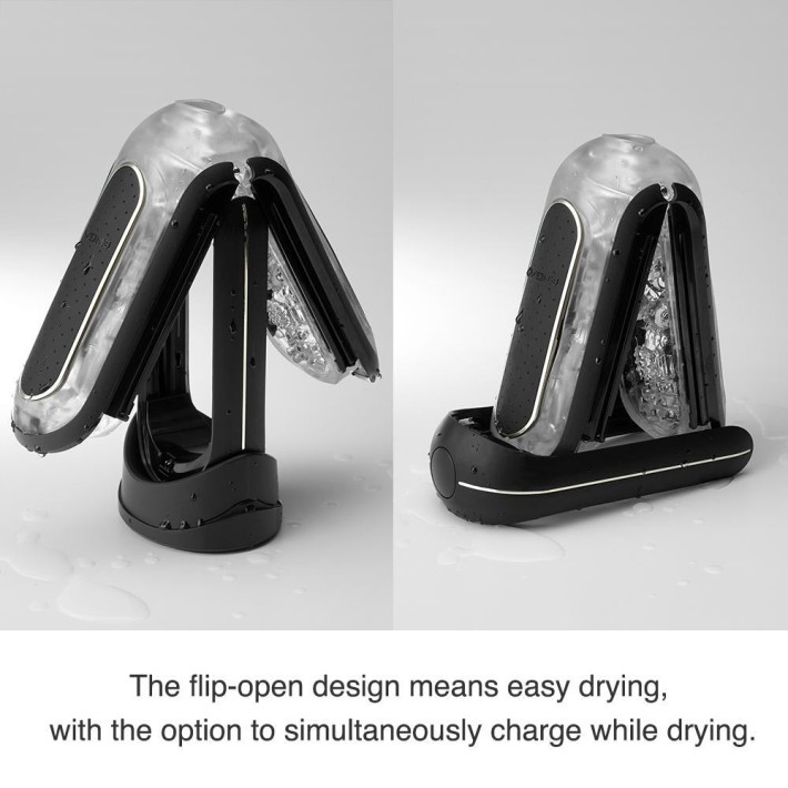 Masturbator Flip Zero Electronic Vibration, Negru 5