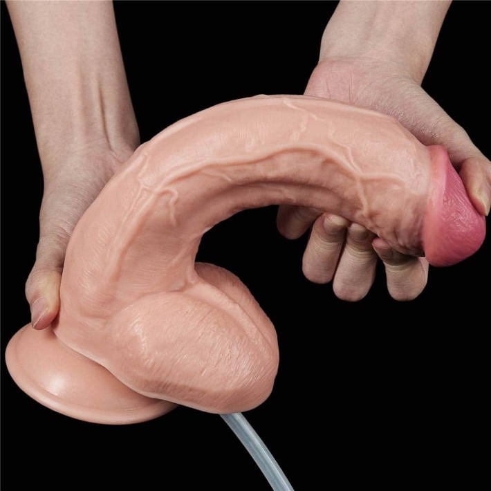 Dildo Clasic Cu Functie Ejaculare Squirt Extreme, Natural, 25 Cm 19