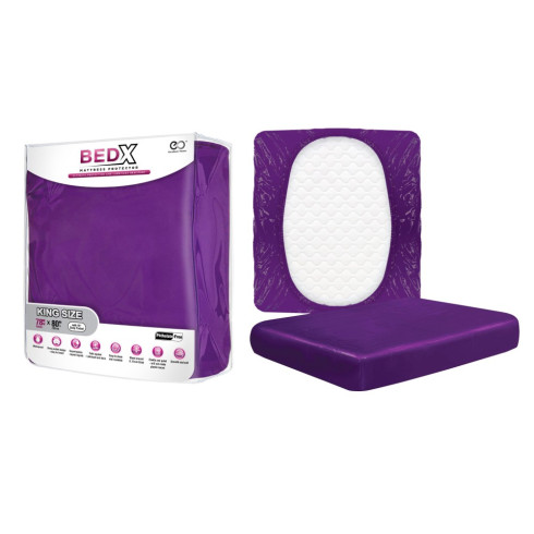 bed, Bed X - Mattress Protector - King Size Purple, pasiune.ro