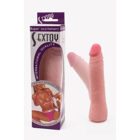 Dildouri Clasice, Dildo Clasic Flexibil, Natural, 18.5 Cm, pasiune.ro