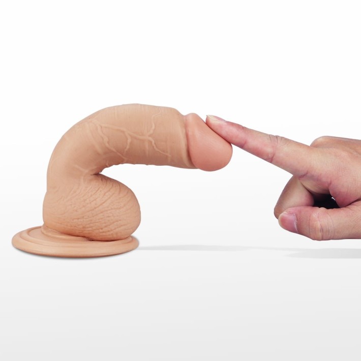 Vibrator Realistic Cu Ventuza Real Extreme Dildo, Natural, 27 Cm 3