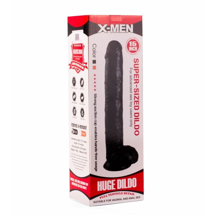 Dildo Realistic Xxl Super-sized, Negru, 38 Cm 4